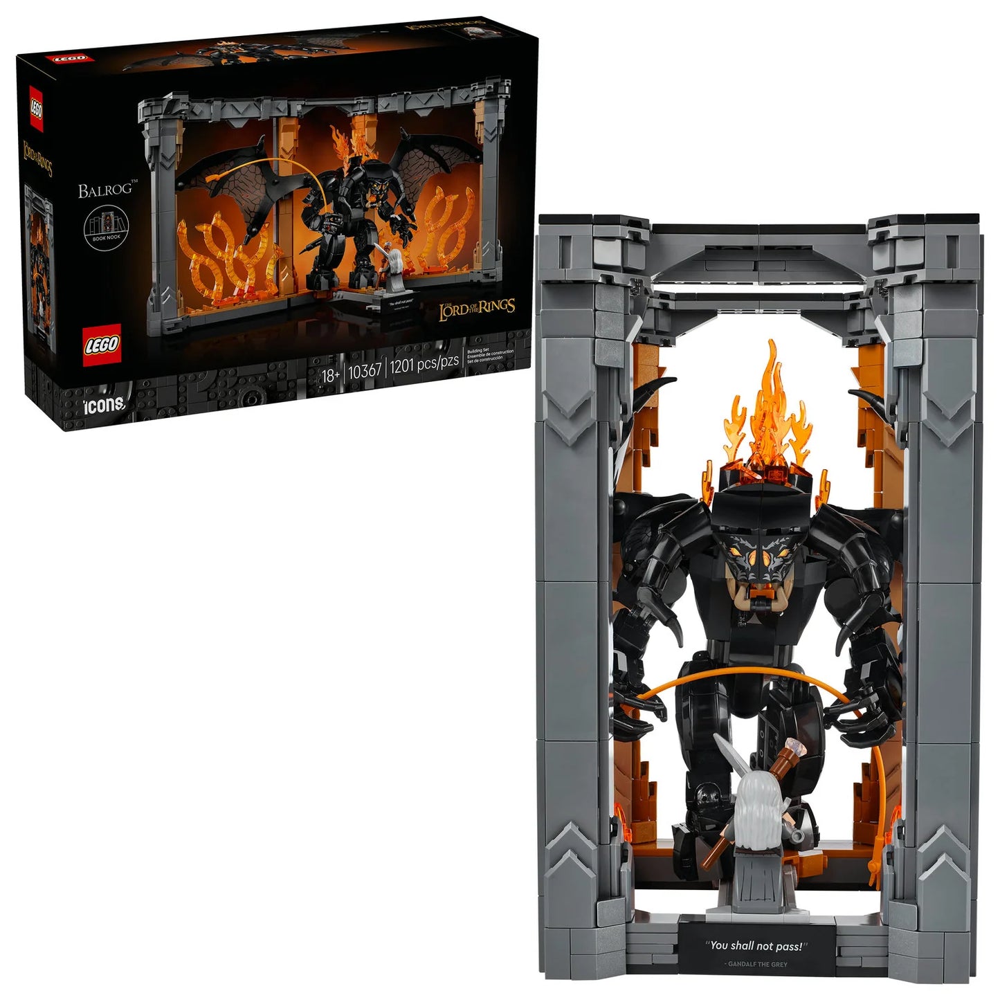 The Lord of the Rings: Balrog Book Nook Lego Set