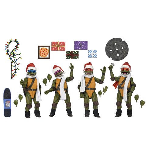 Teenage Mutant Ninja Turtles (1990 Movie) Dimension X-mas Vacation 7-Inch Scale Action Figure 4-Pack (PREORDER)