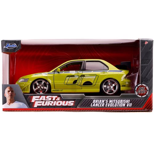 Fast and Furious Brian's Mitsubishi Lancer Evo VII 1:24 Scale Die-Cast Metal Vehicle