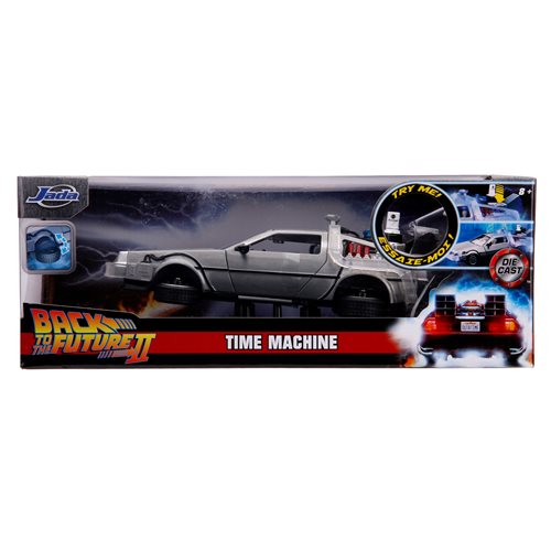 Back to the Future 2 Time Machine 1:24 Scale Die-Cast Metal Vehicle with Lights and Sounds