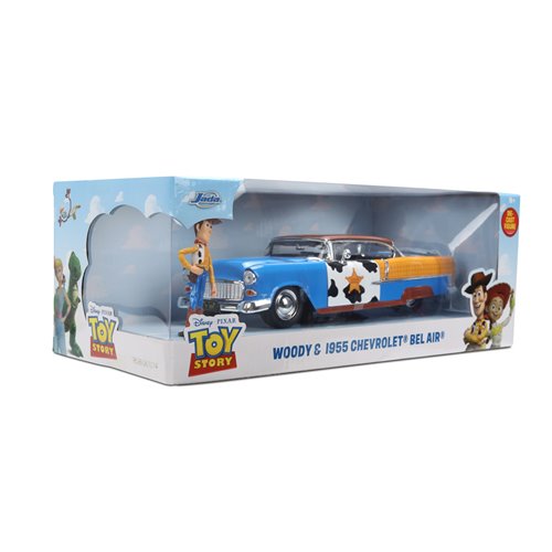 Toy Story 1955 Chevrolet Bel Air with Woody | 1:24 Die-Cast | Jada Toys