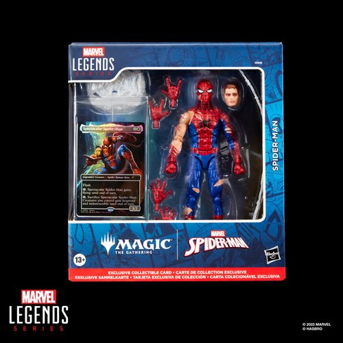 Spider-Man Marvel Legends Magic: The Gathering Battle-Damaged Spider-Man 6-Inch Action Figure and Card