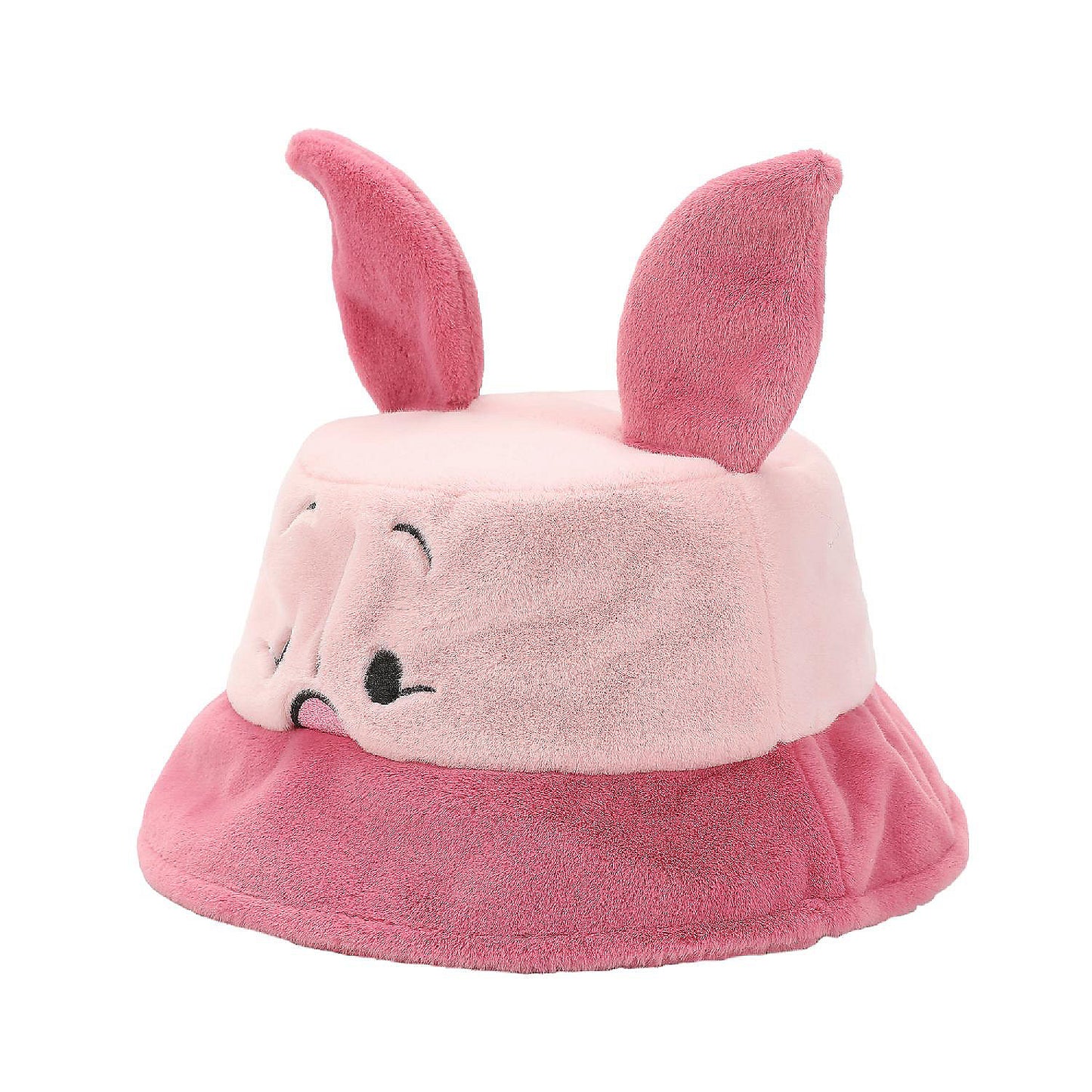 Winnie The Pooh Piglet Pink Short Faux Fur Bucket Hat