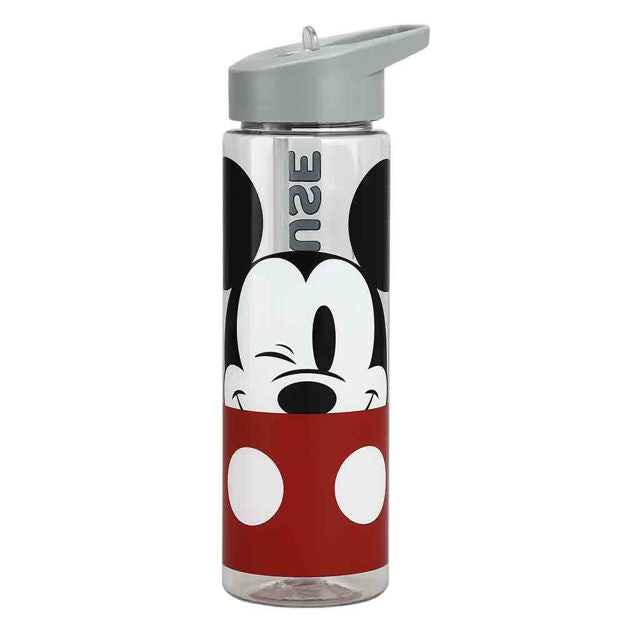 Disney Mickey Mouse Mood and Faces 25 oz. Silicone Handle Water Bottle