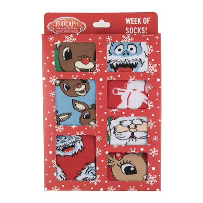 Rudolph Week of Socks Box Set