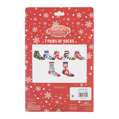 Rudolph Week of Socks Box Set