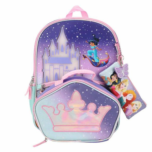 Disney Princess Light Up Castle 5 pc Youth Backpack Set (ETA JULY / AUGUST 2024)