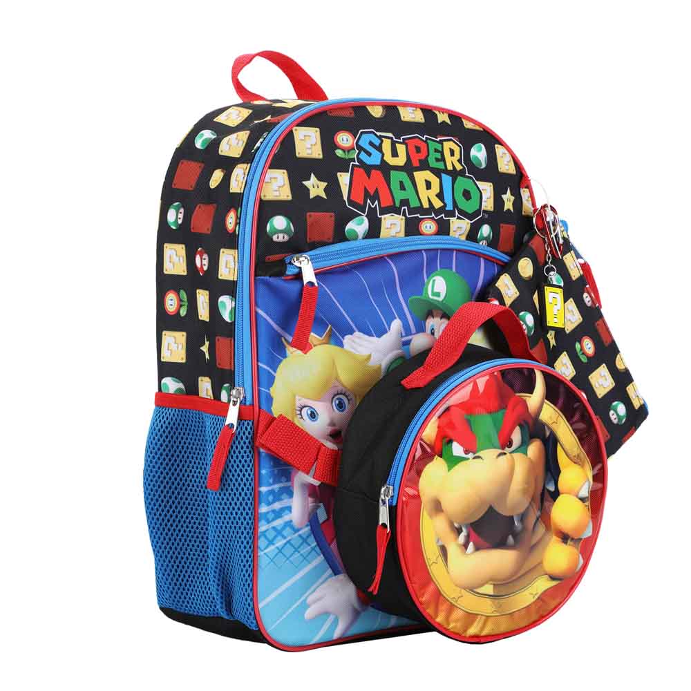 Super Mario Bowser 5 pc Youth Backpack Set (ETA AUGUST / SEPTEMBER 2024)