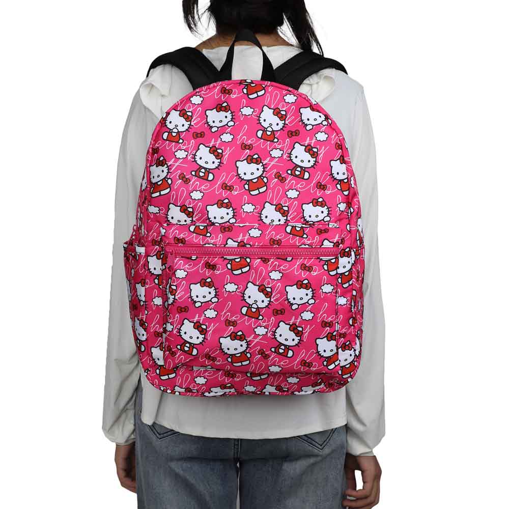 Hello Kitty Logo Toss AOP Travel Backpack (ETA AUGUST / SEPTEMBER 2024)