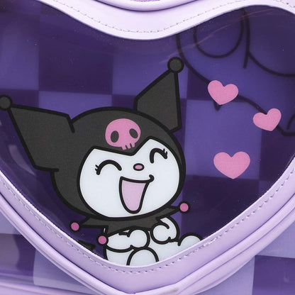 Kuromi Peekaboo Heart Clear Mini Backpack (ETA FEBRUARY / MARCH 2025)