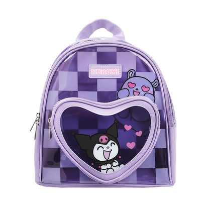 Kuromi Peekaboo Heart Clear Mini Backpack (ETA FEBRUARY / MARCH 2025)