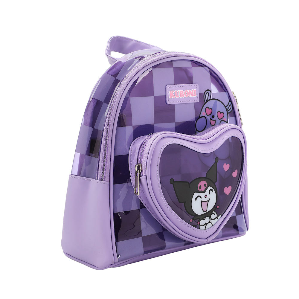 Kuromi Peekaboo Heart Clear Mini Backpack (ETA FEBRUARY / MARCH 2025)