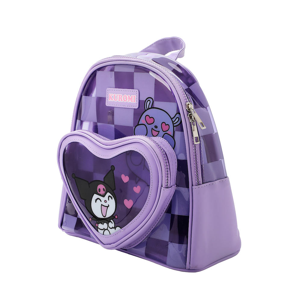 Kuromi Peekaboo Heart Clear Mini Backpack (ETA FEBRUARY / MARCH 2025)