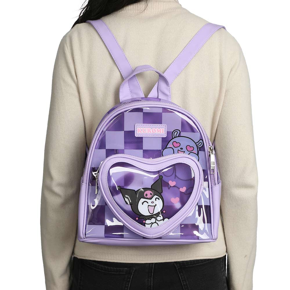 Kuromi Peekaboo Heart Clear Mini Backpack (ETA FEBRUARY / MARCH 2025)