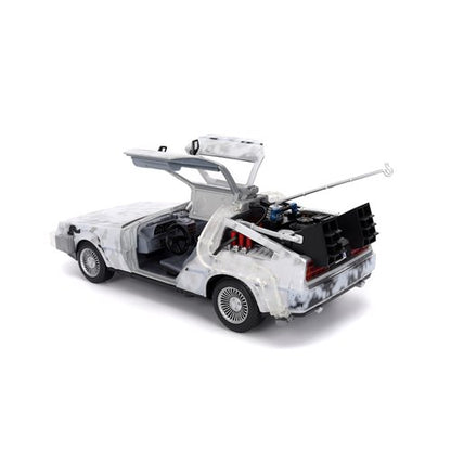 Hollywood Rides Back to the Future Time Machine Frosted 1:24 Die-Cast Metal Vehicle