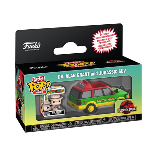 Jurassic Park Dr. Alan Grant with SUV Bitty Pop! Ride | Funko