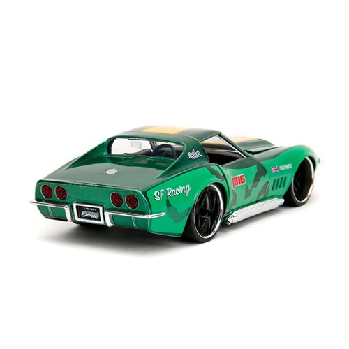 Hollywood Rides Street Fighter Cammy 1969 Chevy Corvette 1:24 Scale Die-Cast Metal Vehicle with Figure (ETA NOVEMBER / DECEMBER 2023)