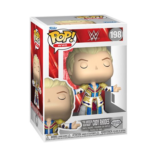 WWE The American Nightmare Cody Rhodes Diamond Glitter Funko Pop! Vinyl Figure #198 – Preorder (March–April 2026)