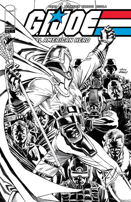 GI JOE A REAL AMERICAN HERO #323 CVR B ANDY KUBERT B&W VAR