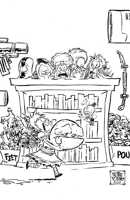 I HATE FAIRYLAND #46 CVR E SKOTTIE YOUNG YOUNGBLOOD TEAM UP B&W VIRGIN VAR (MR)