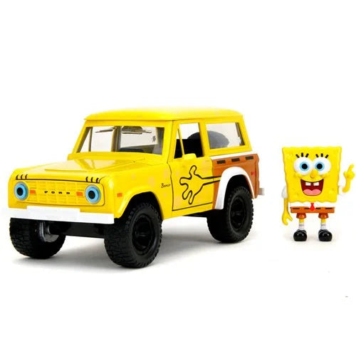 SpongeBob SquarePants 1972 Ford Bronco 1:24 Scale Die-Cast Metal Vehicle with Figure (ETA JANUARY 2025)