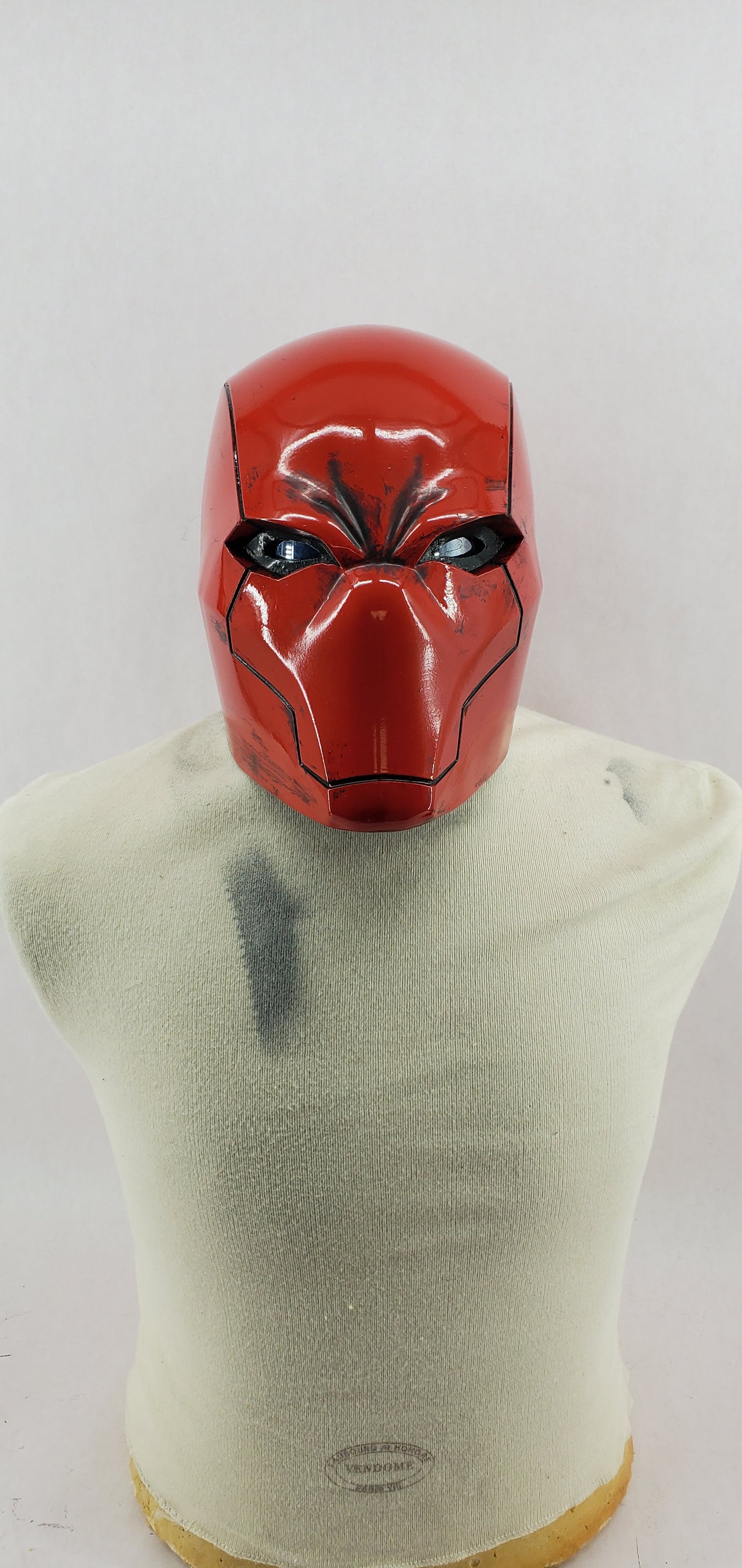 Red Vigilante Helmet - Wearable Costume Cowl Mask Helm