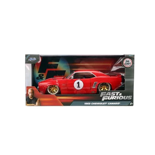 Fast and Furious 1969 Chevrolet Camaro Red 1:24 Scale Die-Cast Metal Vehicle (ETA JANUARY 2025)