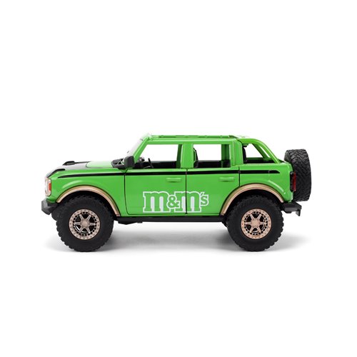 M&M's 2021 Ford Bronco 1:24 Scale Die-Cast Metal Vehicle with Green Figure (ETA FEBRUARY 2025)