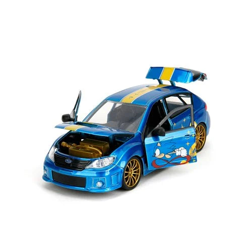 Sonic the Hedgehog 2012 Subaru Impreza WRX STI 1:24 Scale Die-Cast Metal Vehicle with Figure