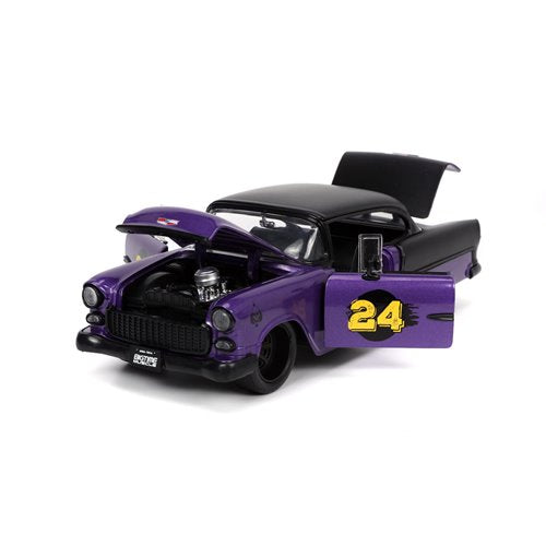 Bigtime Muscle 1955 Chevrolet Bel-Air Metallic Purple and Gold 1:24 Scale Die-Cast Metal Vehicle (ETA JANUARY 2025)