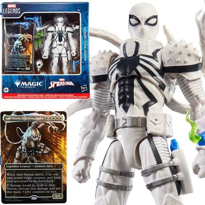 Spider-Man Marvel Legends Series Magic: The Gathering Agent Anti-Venom 6-Inch Action Figure and Card