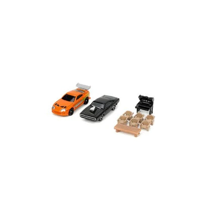 Fast and Furious Nano Scene Hollywood Rides Dom Torretto's House and Die-Cast Metal Vehicle Playset