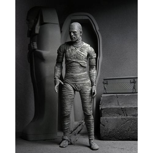 Universal Monsters Ultimate Mummy Black and White Version 7-Inch Scale Action Figure