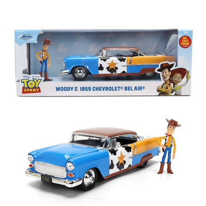 Toy Story 1955 Chevrolet Bel Air with Woody | 1:24 Die-Cast | Jada Toys