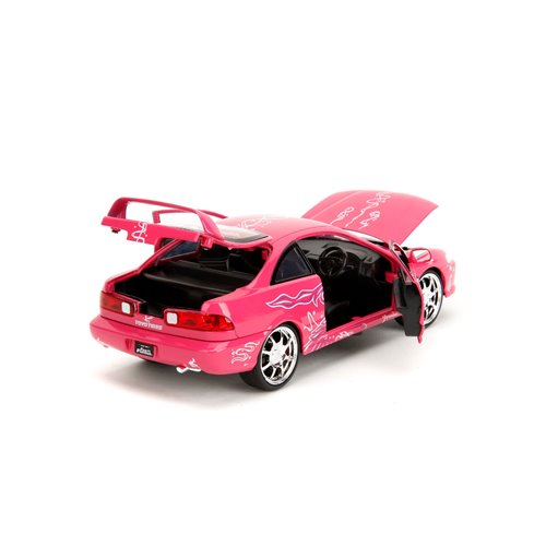 Fast and Furious 1995 Honda Integra Type R Suki's Pink Design 1:24 Scale Die-Cast Metal Vehicle