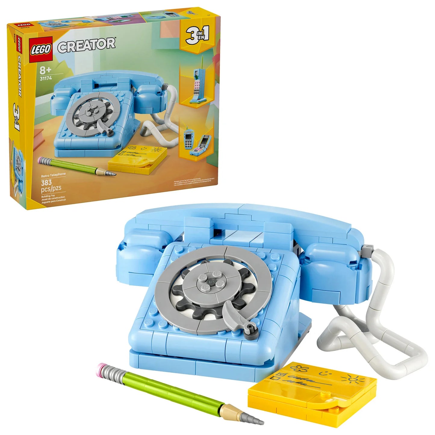Retro Telephone Lego Set