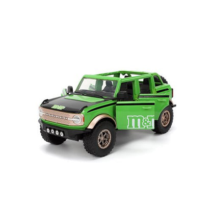 M&M's 2021 Ford Bronco 1:24 Scale Die-Cast Metal Vehicle with Green Figure (ETA FEBRUARY 2025)