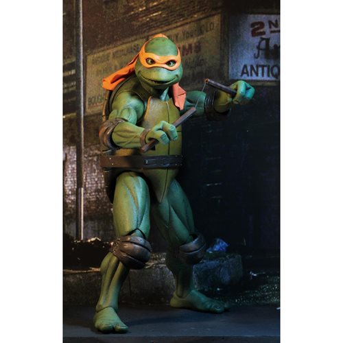TMNT 1990 Movie | Michelangelo NECA 1:4 Scale 16.5-Inch Action Figure | PREORDER