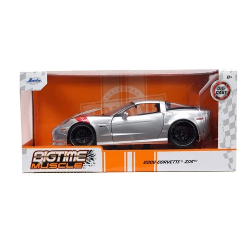 Bigtime Muscle 2006 Chevrolet Corvette Z06 Candy Silver 1:24 Scale Die-Cast Metal Vehicle (ETA JANUARY 2025)