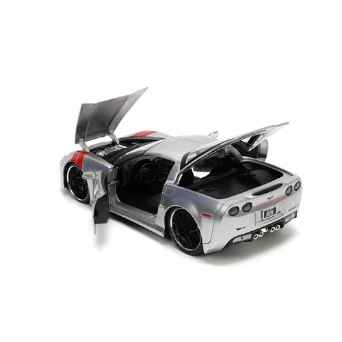 Bigtime Muscle 2006 Chevrolet Corvette Z06 Candy Silver 1:24 Scale Die-Cast Metal Vehicle (ETA JANUARY 2025)