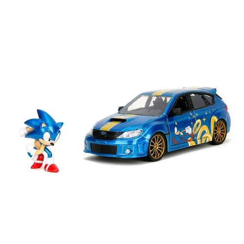 Sonic the Hedgehog 2012 Subaru Impreza WRX STI 1:24 Scale Die-Cast Metal Vehicle with Figure