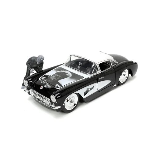 Hollywood Rides Universal Monsters Wolfman 1957 Chevrolet Corvette 1:24 Scale Die-Cast Metal Vehicle with Figure