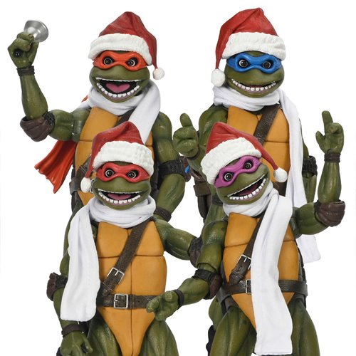 Teenage Mutant Ninja Turtles (1990 Movie) Dimension X-mas Vacation 7-Inch Scale Action Figure 4-Pack (PREORDER)
