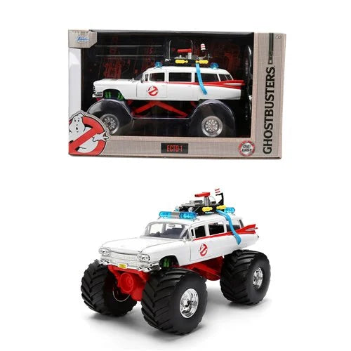 Hollywood Rides Ghostbusters Ecto-1 Monster Truck 1:24 Scale Die-Cast Metal Vehicle