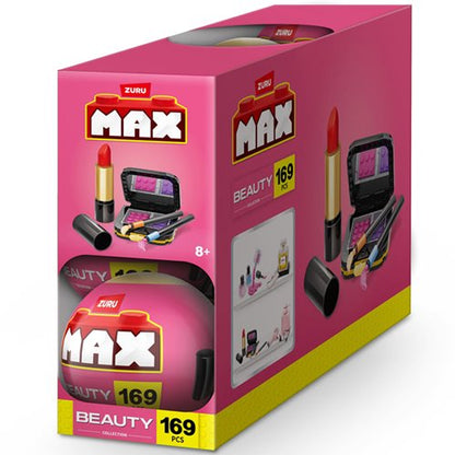 PRE-ORDER | ZURU MAX Premium Beauty Series 1 Lip & Face Makeup Kit | 169-Piece Building Brick Capsule