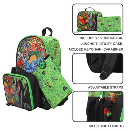 Teenage Mutant Ninja Turtles Backpack 5-Piece Set (ETA August/ September 2023)