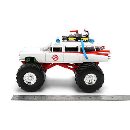 Hollywood Rides Ghostbusters Ecto-1 Monster Truck 1:24 Scale Die-Cast Metal Vehicle
