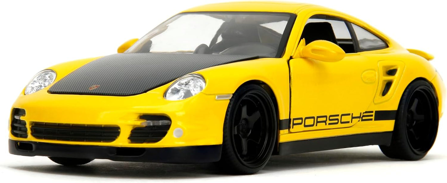 Hyper-Spec 1:24 2007 Porsche 911 Turbo 997 Die-Cast Car (Yellow)