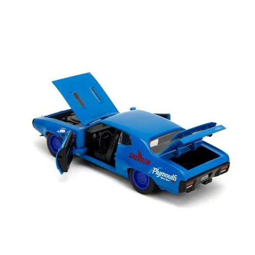 Bigtime Muscle 1972 Plymouth GTX Glossy Blue 1:24 Scale Die-Cast Metal Vehicle (ETA JANUARY 2025)