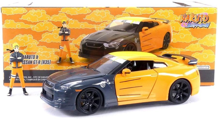 Naruto 1:24 2009 Nissan GT-R(R35) Die-Cast Car & 2.75" Naruto Figure